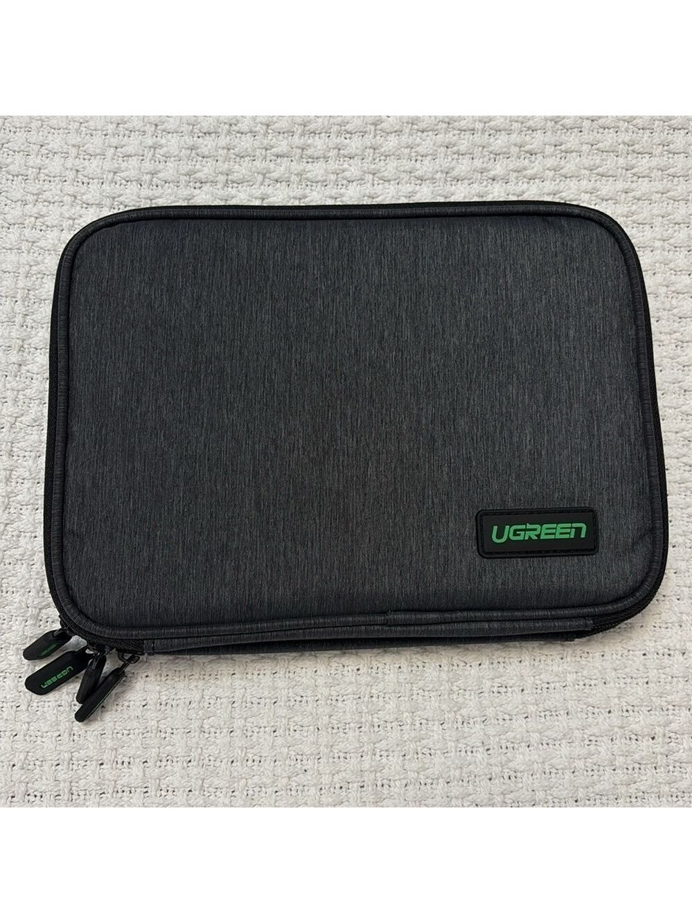 Electronic organizer bag pouch 2 zippered sections multi interior pockets NEW